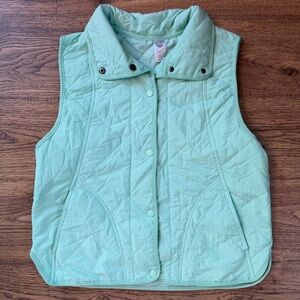 te verde quilted vest Mint Green Small EUC